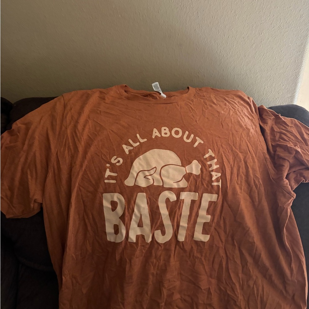 Orange Graphic T-Shirt with Fun Slogan